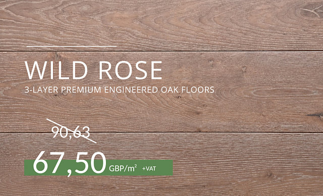 PREMIUM QUALITY ENGINEERED WOOD FLOORS IN WILD ROSE COLOUR