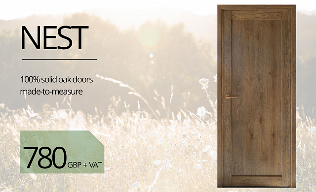 NEST: MADE-TO-MEASURE 100% SOLID OAK PANEL DOORS