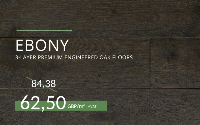 PREMIUM QUALITY ENGINEERED WOOD FLOORS IN EBONY COLOUR