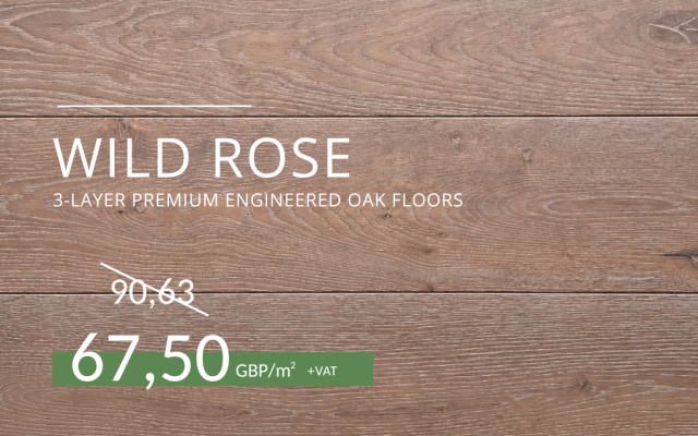 PREMIUM QUALITY ENGINEERED WOOD FLOORS IN WILD ROSE COLOUR
