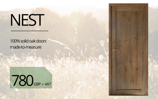 NEST: MADE-TO-MEASURE 100% SOLID OAK PANEL DOORS