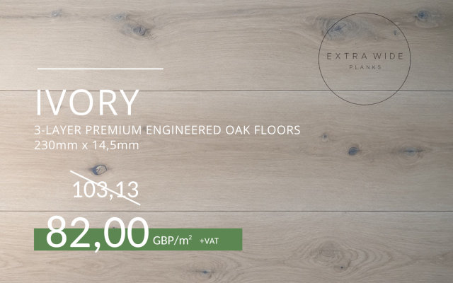 PREMIUM QUALITY ENGINEERED WOOD FLOORS IN IVORY COLOUR