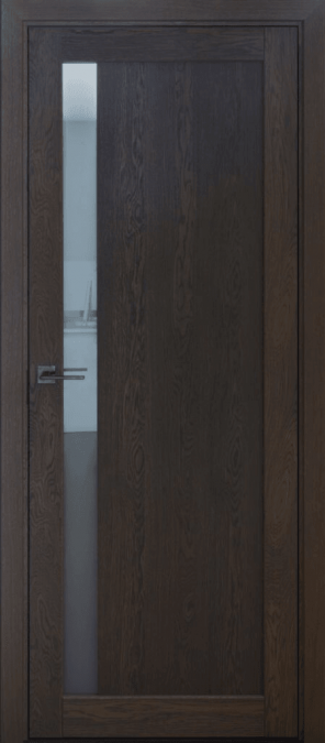 D1F1VS - One panel glazed internal solid oak doors with vertical side glass