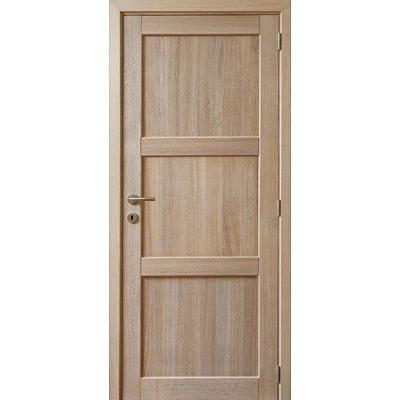 D3F-Three panels solid oak internal doors